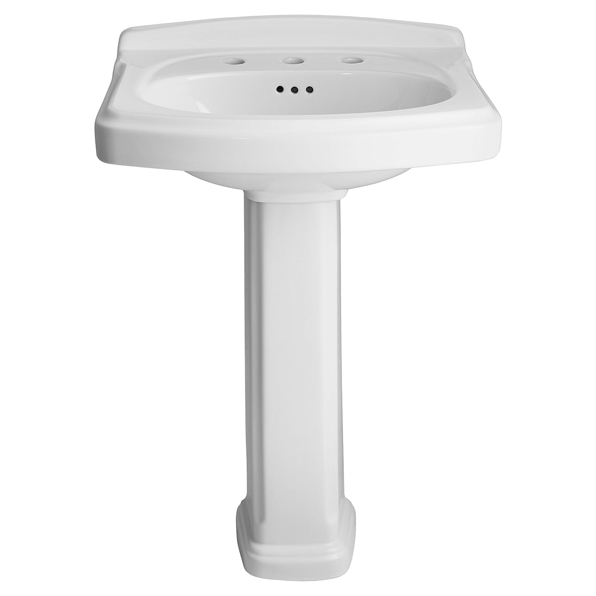 Portsmouth 8 Inch Widespread Pedestal Sink Top and Leg Combination WHITE